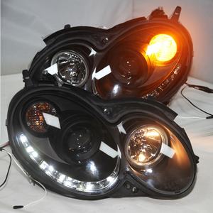 Feu avant LED sans yeux d'ange, pour mercedes-benz CLK200 230 280 <span class=keywords><strong>320</strong></span> 350 <span class=keywords><strong>W209</strong></span>, boîtier noir SN, 2004 — 2009 - Product Image 1