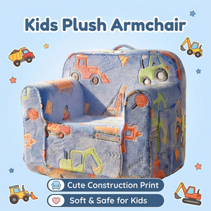 Fauteuil en sherpa doux et confortable pour enfants, fauteuil en mousse moelleux pour tout-petits, pour garçons et filles - Product Image 3