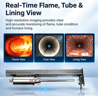 Caméra endoscopique CCTV anti-explosion haute température pour four, couleur, à trou d'olympiaque rétractable, avec sonde rétractable refroidie par air, 2000°C