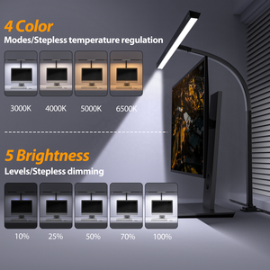 Northland 80cm süper geniş esnek ofis LED masa lambası masa çalışma işığı lambası ev ofis için Dimmer klip ile - Product Image 4
