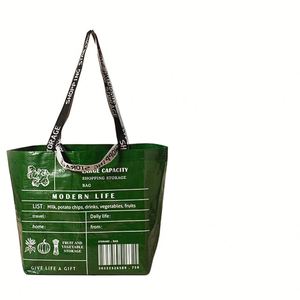 Top Quality Custom Digital Printing Design Large Capacity Waterproof Laminated Pp Woven Tyvek <b>Tote</b> Shopping Bags - Product Image 5