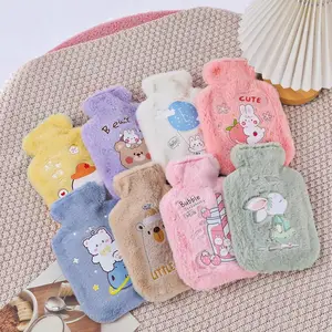 Wholesale warmer bag 250ml 500ml 750ml Water-filling Rubber PVC Hot Water Bottle Bag with Cute Lovely covers