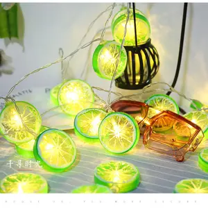 Fairy Lights LED Lemon Slices String Fairy Lights Creative Fruit Decorative Yellow Garlands Light for Party DIY Home Decoration