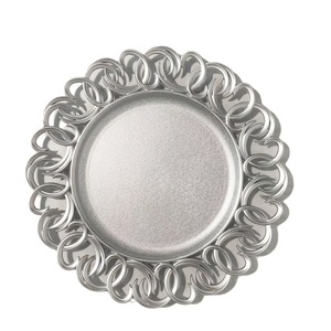 <span class=keywords><strong>Assiette</strong></span> décorative en plastique ajourée de luxe léger, avec procédé de peinture par pulvérisation, pour le commerce extérieur, mariages, hôtels et fêtes - Product Image 5