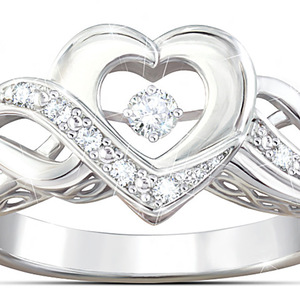 Anello a Cuore Traforato per Donne, Elegante e Romantico, Accessorio da Dito alla Moda per Feste, Idea Regalo - Product Image 3