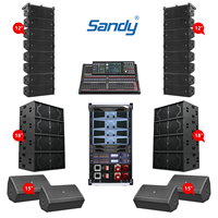 Système de sonorisation Sandy Audio, enceintes line array de 12 pouces, ensemble complet d'enceintes DJ avec enceinte de monitoring pour concert