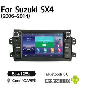 Android 11 lettore Video auto Multimedia per <span class=keywords><strong>Suzuki</strong></span> <span class=keywords><strong>SX4</strong></span> 2006-2014 Stereo Radio GPS Wifi Audio Carplay di navigazione - Product Image 2