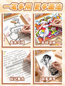 Set di Pennarelli Artistici per Bambini, Doppia Punta, Asciugatura Rapida, a Base d'Olio, Impermeabili, per Pittura in Asilo - Product Image 6