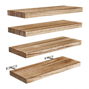 <b>Wall</b> <b>Mounted</b> Wooden <b>Shelves</b> 4 Layers Rectangle Multipurpose Durable Storage Rack For Personal Care Products Home Use - Product Image 1