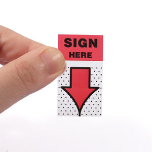 Fournitures de bureau Foska onglets de livre auto-adhésifs 25*45mm Film PET de haute qualité signe translucide ici drapeaux fléchés pour l'annotation - Product Image 5