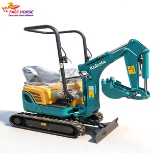 Mini-pelle compacte Hangood U008 7,6 kW avec rayon de braquage de 510 mm pour le creusement de tranchées de canalisations en construction urbaine - Product Image 1