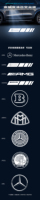 Pour Mercedes Benz W204 Classe C accessoires 2007-2010 2011 nouveau Logo bienvenue fantôme lampe miroir flaque tapis lumière 5W puissance