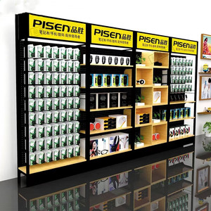 Accessori mobili per negozi di <span class=keywords><strong>riparazione</strong></span> al dettaglio economici Stand struttura in metallo accessori per telefoni espositore con Lightbox - Product Image 4