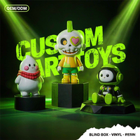 Figurines personnalisées en vinyle souple, crânes punk, personnages Mohawk, boîte mystère, jouets de créateur, fabricant OEM