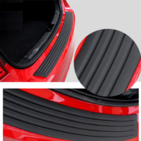 Protecteur de pare-choc arrière de voiture en caoutchouc noir, protection universelle, contre les rayures, résistante, pour portes, accessoire, couverture de garniture, pour SUV