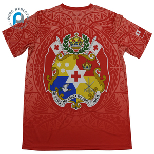 Kaus pria kualitas Polinesia kustom Murni kaus latihan cepat kering sejuk grosir kaus pakaian aktif - Product Image 3