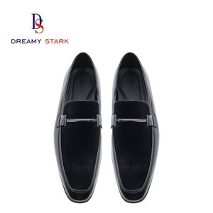 Retro Handmade Slip-On <b>Shoes</b> PU Velvet Upper Soft Touch Custom Logo Big Diamond <b>Decoration</b>. Business Formal Autumn Light Weight. - Product Image 3