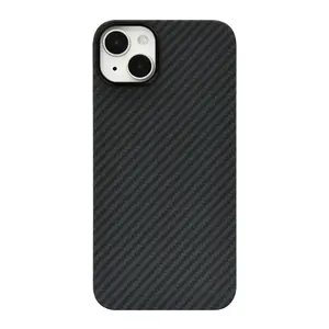 Keepwin Luxury Shockproof Wear Resistant Light Premium Real Carbon Fiber Gray Black Phone Case 15 Ultra for iPhone 14 13 6.7inch