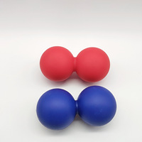 Balle de massage en silicone en gros, double balle, couleurs macaron, pour relaxation musculaire profonde, yoga, pilates, bureau
