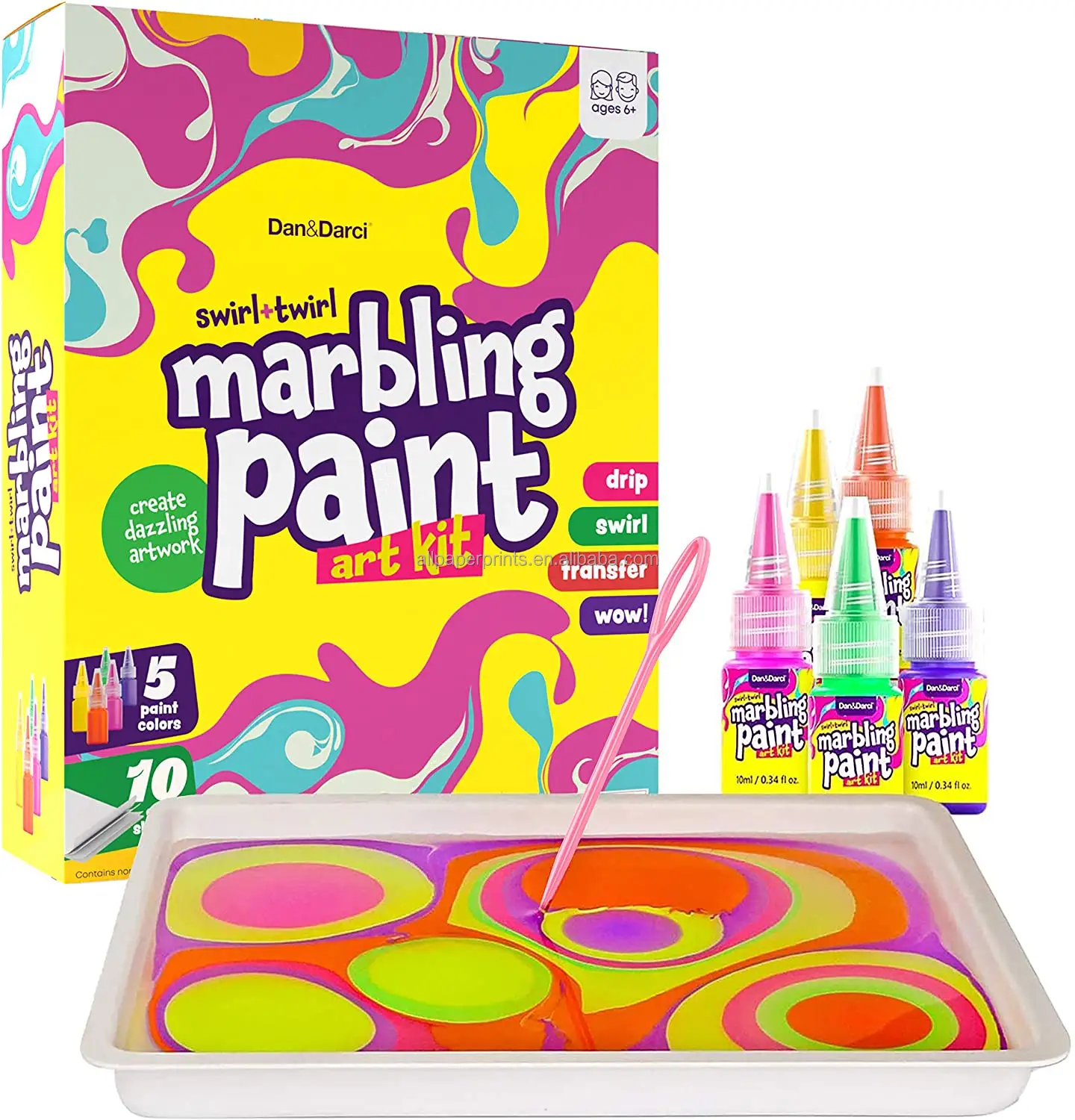 Kinder-Kunst handwerk für Mädchen Marmorierung Paint Art Kit