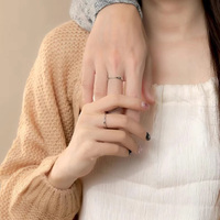 Anillos Lisos de Plata de Ley 925 al por Mayor, Anillos Sencillos para Parejas, Joyería de Boda, en Stock