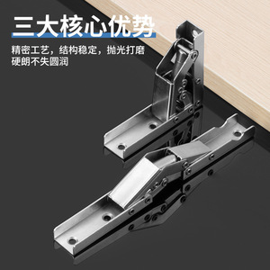 Bisagra plegable sin ranuras Zuogang de 90 grados para puerta de gabinete, fácil instalación, montaje en superficie, acero laminado en frío - Product Image 4