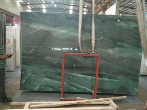 Lastra di Marmo Verde Reale Imperiale con Venature Oro e Bianche, OEM per Pareti Decorative di Palazzi - Product Image 3