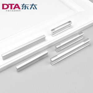 Poignées en alliage d'aluminium massif DTA pour armoires, placards et tiroirs, quincaillerie de porte moderne et minimaliste, finition anodisée - Product Image 1