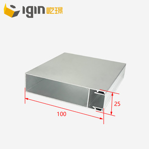 Tube plat en aluminium Igin 150 mm x 25 mm, profil ouvert pour l'industrie de la construction et de la décoration - Product Image 2