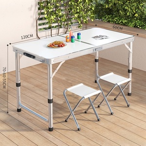 Bộ bàn ghế xếp gọn bằng nhôm ngoài trời có ghế ngả và gậy đi bộ dùng cho cắm trại và ăn uống - Product Image 4