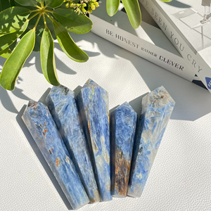 Fanshi Offre Spéciale Naturel Bleu Kyanite Baguette Cristal Poli Artisanat <span class=keywords><strong>Cyanite</strong></span> Point pour La Guérison pour La Décoration De La Maison Cadeau D'énergie - Product Image 3