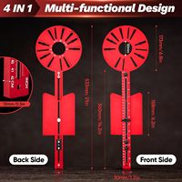 Soporte Mejorado para Fresado de Ranuras en Routers | Herramientas de Carpintería para Router | Plantilla para Herrajes de Gabinetes | Plantilla Universal para Cortar Círculos con Router