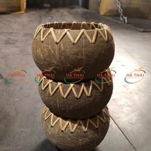 Lọ đựng nến bằng dừa tự nhiên, trang trí, hình bát rỗng, giá đỡ nến trụ, có mùi thơm - Product Image 5