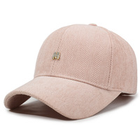 Gorra de Béisbol de Pana Estilo Otoño Invierno 2025, Unisex, Simple y Lujosa, con Logotipo de Letras, para Deportes al Aire Libre, Casual, Ajustable