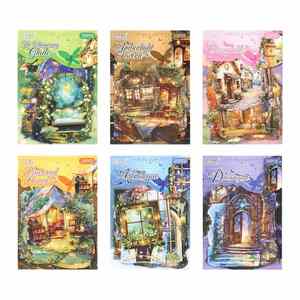 6 autocollants DIY pour fenêtres, matériaux de collage de paysages, série 'Journey Adventure', manuels, impression personnalisée pour usage promotionnel - Product Image 5