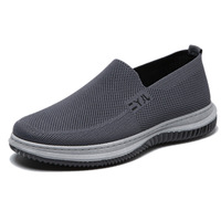 Chaussures de marche respirantes pour hommes à tige tricotée, style mocassins d'été, à prix abordable