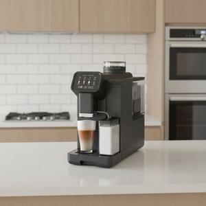 เครื่องชงกาแฟอิตาเลียนอัตโนมัติขนาดกะทัดรัด <span class=keywords><strong>ขาย</strong></span>ดี พร้อมถังใส่เมล็ด<span class=keywords><strong>กาแฟ</strong></span> 150 กรัม ถังน้ำ 1.2 ลิตร <span class=keywords><strong>ชง</strong></span>ได้ 8 ชนิด หน้าจอสัมผัส - Product Image 1