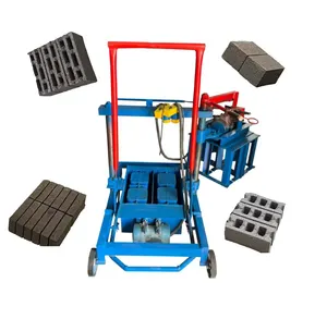 Hand Operated Mobile Diesel Engine Hollow Block Handmade Brick Making Machine Manually For Sale
