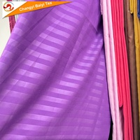 Tissu d'ameublement 100 % polyester gaufré à rayures de couleur unie, en promotion