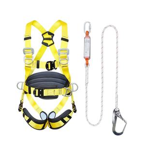 เข็มขัดนิรภัยสำหรับงานก่อสร้างกลางแจ้งแบบห้าจุด ทำจากโพลีเอสเตอร์ สำหรับงานบนที่สูง ทำความสะอาดผนังภายนอก ป้องกันการตก - Product Image 4