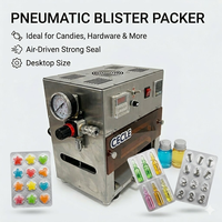 Machine compacte pneumatique de scellage de blisters de pilules en acier inoxydable, manuelle, pour la fabrication de blisters de comprimés