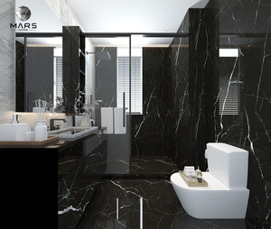 Lastre di marmo Nero marchese Nero, vasca da bagno, lavelli, piastrelle in marmo di pietra naturale - Product Image 6