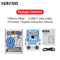 Pedal de Delay Estéreo HEBIKUO - Pantalla Digital, 9 Efectos Profesionales, Construcción de Metal y Plástico para Uso en Guitarra y Actuaciones en Vivo
