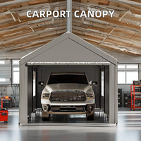 Abri de voiture étanche extra large de 12 'x 20', garage portable avec fenêtres ventilées enroulables, parois latérales amovibles, portes, abri pliant