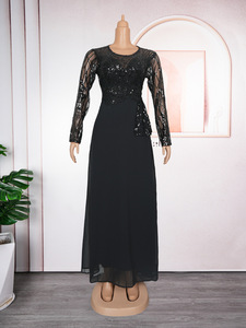 Vestido de fiesta de talle alto de talla grande para mujer, ropa Kanga, maxivestidos de lentejuelas, vestido de noche de Navidad de talla grande para mujer - Product Image 6