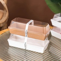 Boîtes à gâteaux en papier kraft avec logo personnalisé, carrées, pratiques pour les collations, boîte d'emballage pour biscuits