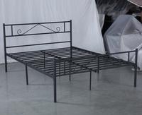 Cadre de lit en métal de couleur noire pour chambre à coucher bon marché