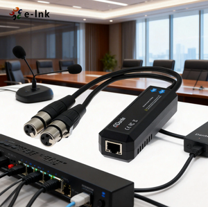 Dongle d'entré<span class=keywords><strong>e</strong></span> analogique <span class=keywords><strong>Dante</strong></span> 2 canaux 24 bits 96 kHz PoE XLR pour transmission de données vidéo pour microphone et mixeur audio professionnels - Product Image 6