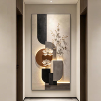 Vente en gros d'art mural encadré de style lumineux, art abstrait moderne, peinture en porcelaine cristalline pour la décoration murale du salon, de la chambre à coucher et du bureau