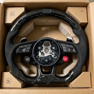 Volant en fibre de carbone haut de gamme avec LED et 2 boutons de sélection de mode de conduite pour <span class=keywords><strong>Audi</strong></span> A4 A5 A6 A7 A8 S8 Q5 Q7 S4 S5 S6 S7 <span class=keywords><strong>TT</strong></span> R8 RS3 RS4 - Product Image 6